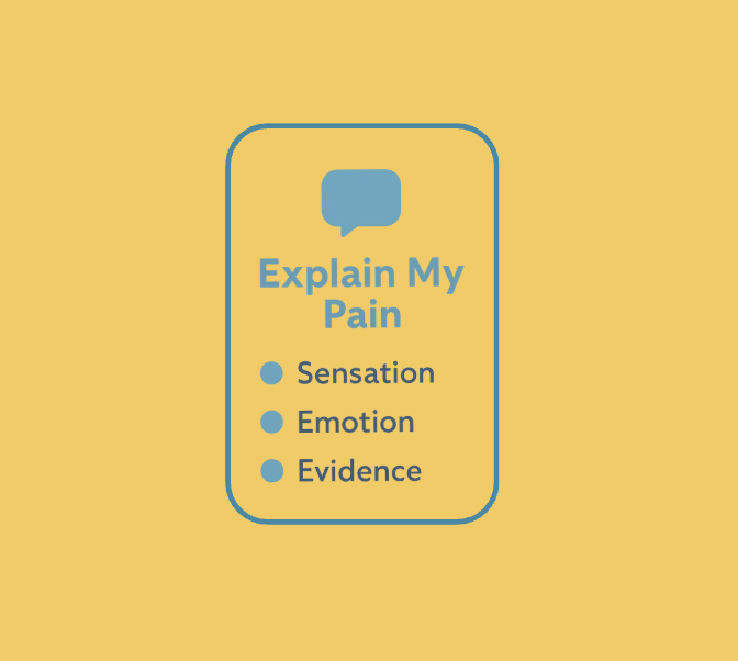 Preview of the Explain My Pain app interface